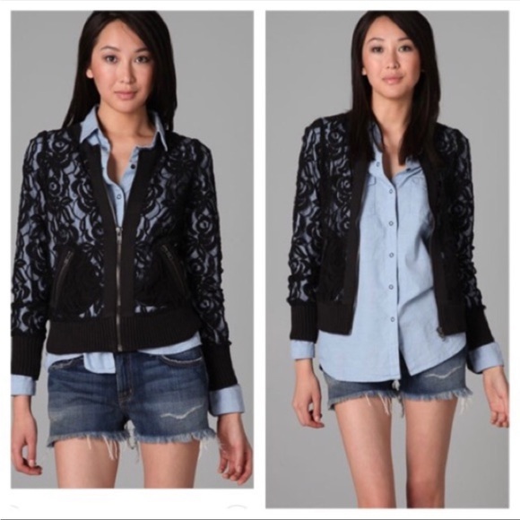 Free People Lace Bomber Jacket - Picture 2 of 16